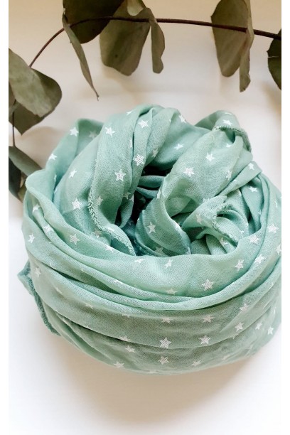 Fular estrellas verde 