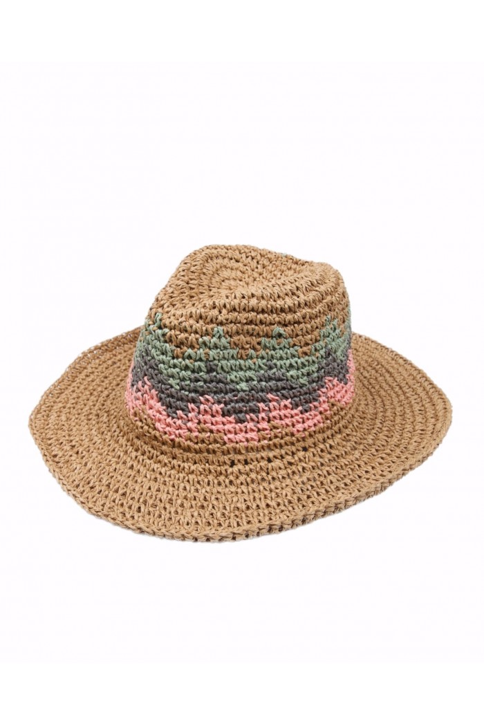 Sombrero de playa combinado