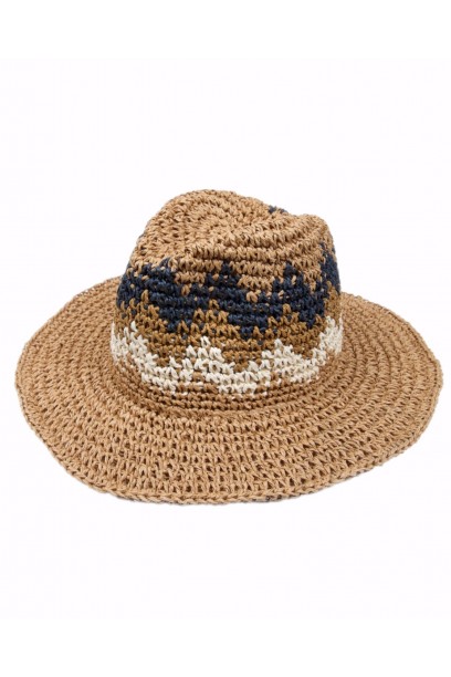 Sombrero de playa combinado