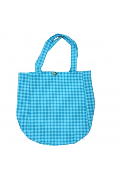 Bolso de cuadro vichy azul...
