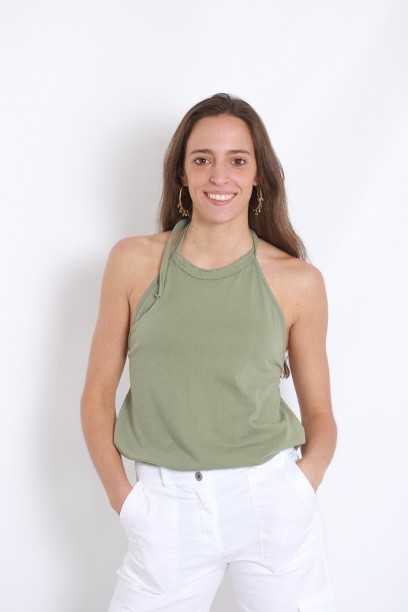 Top verde militar de...