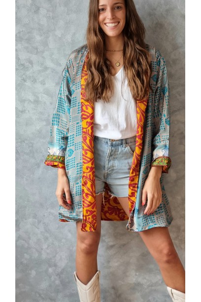 Kimono reversible indio...