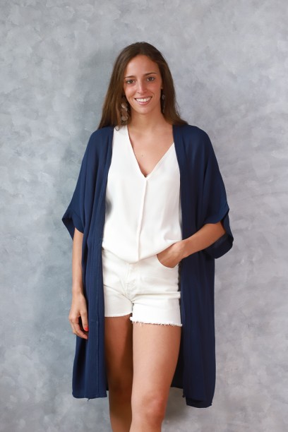 Kimono Noa de bambula azul...