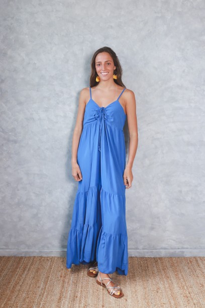 Vestido de tirantes azulón