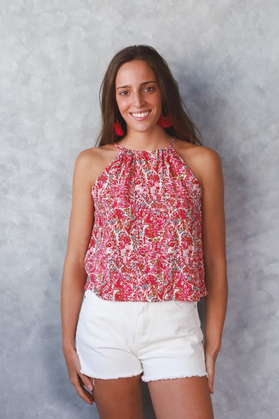 Top Azucena cuello halter...