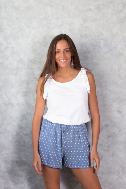 Shorts cactus azul jeans