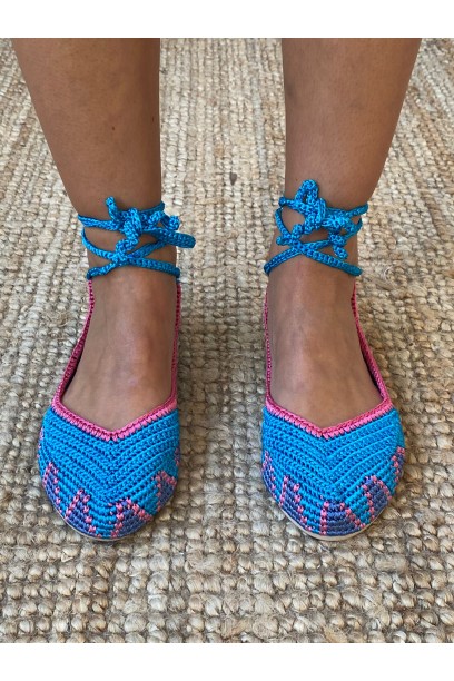 Bailarinas crochet con lazo...