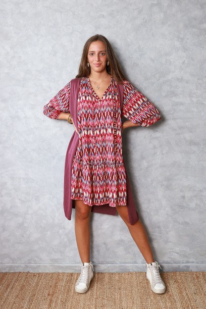 Vestido corto estampado...