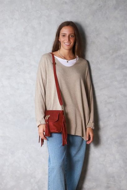 Jersey cuello pico de punto...