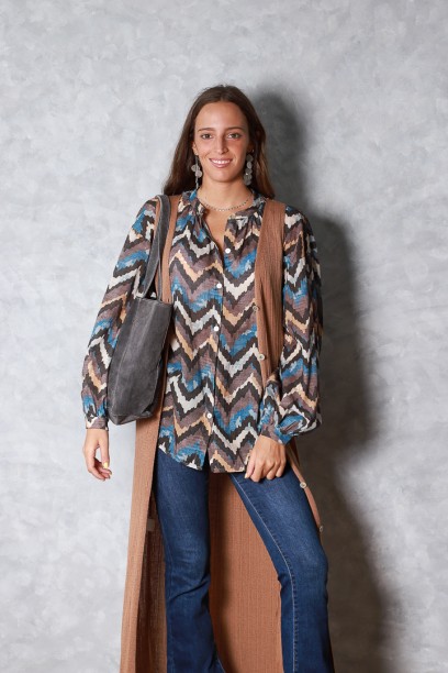 Camisa oversize estampada...