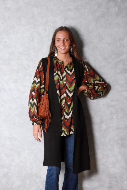 Camisa  oversize estampada...