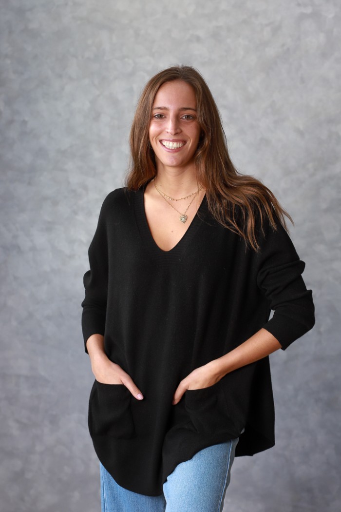 Jersey oversize - Negro - MUJER