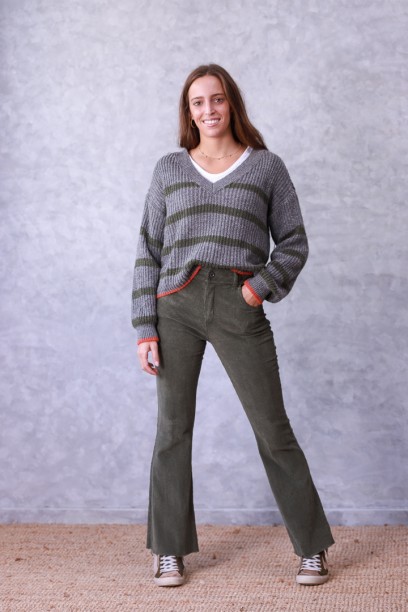 Pantalón verde militar de...
