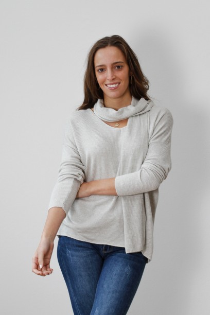 Jersey cuello pico con...