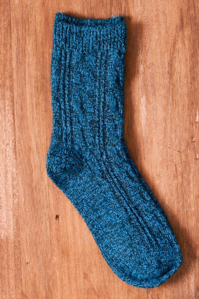 Calcetines azul jaspeado...