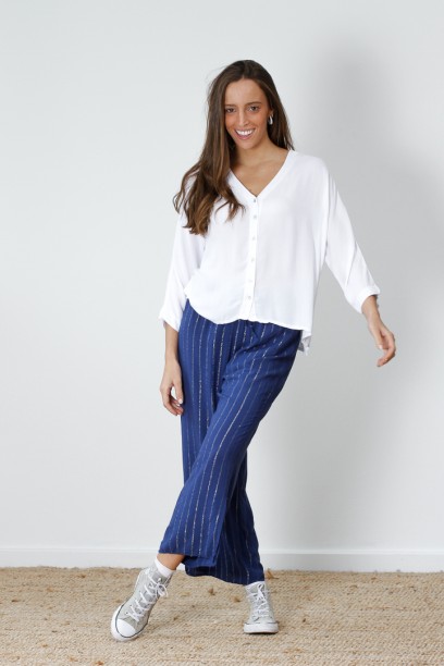 Pantalón con rayas de...