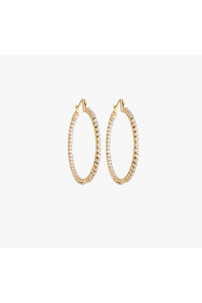Aros grandes circonitas dorado