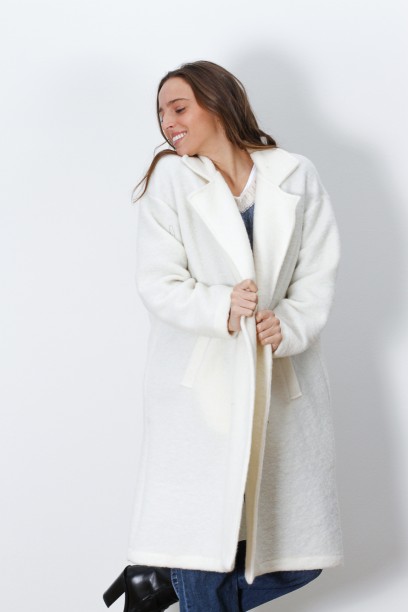 Abrigo oversize blanco