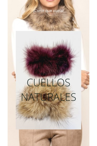 Cuello de pelo natural en...