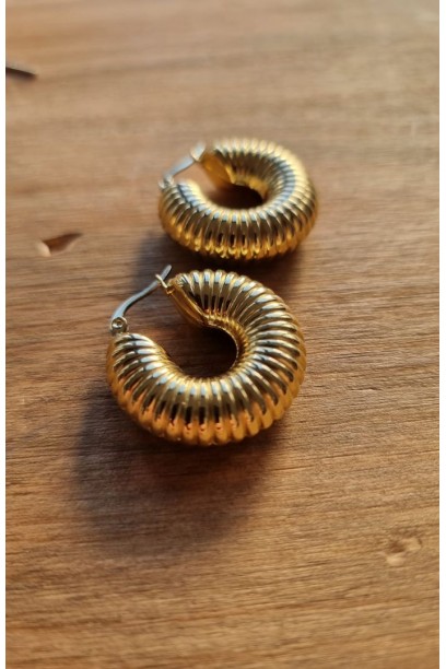 Pendientes de aro dorado...