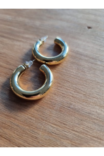 Pendientes de aro dorado