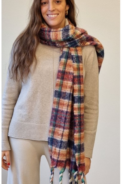 Bufanda cashmere cuadros...