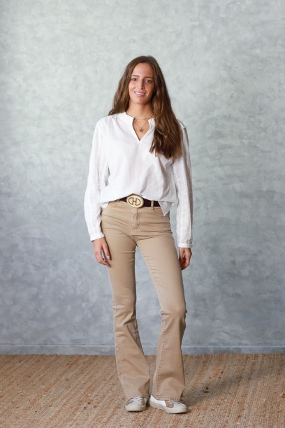 Pantalón vaquero elástico...