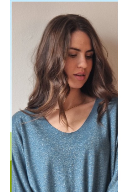 Jersey oversize cuello pico...