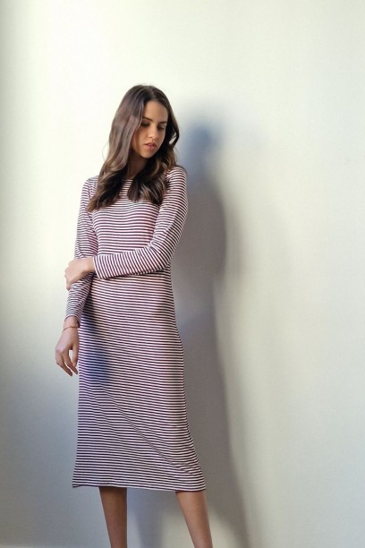 Vestido de rayas en tono...