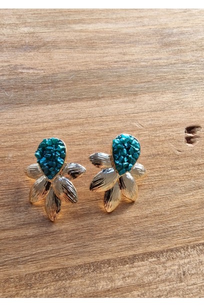 Pendientes  hojas con...