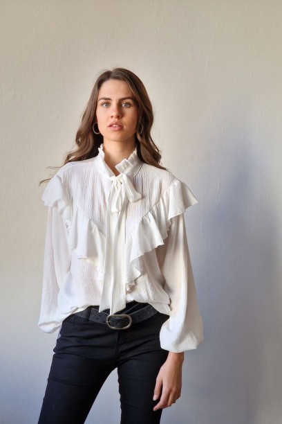Camisa cuello mao y...