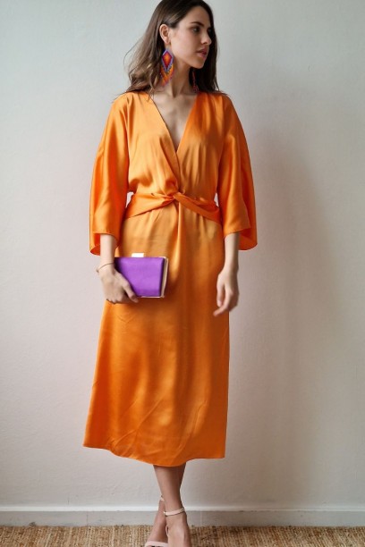 Vestido oversize nudo tipo...