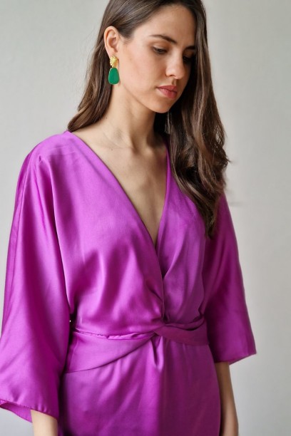 Vestido oversize nudo tipo...