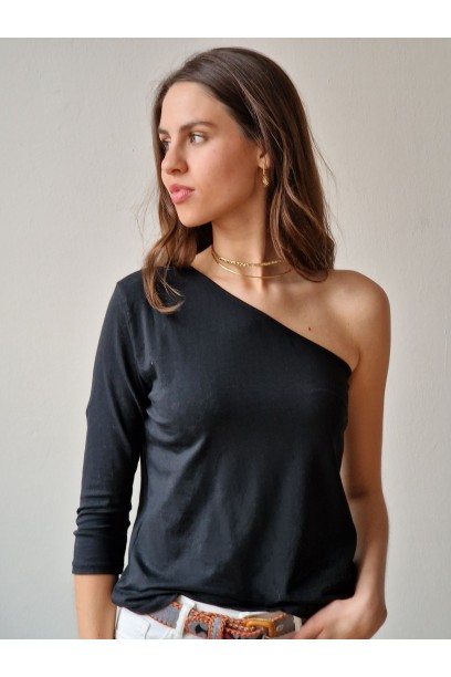 Camiseta básica de algodón...