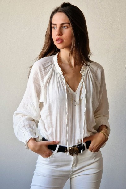 Blusa de mujer de algodón...