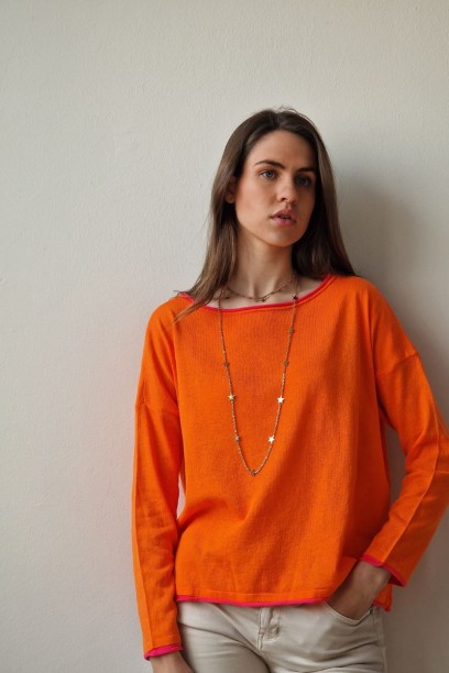 Jersey de punto naranja...