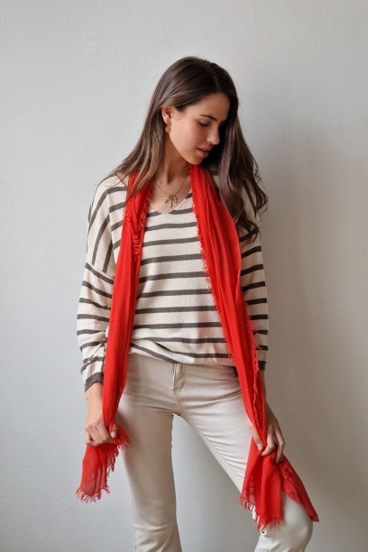 Fular oversize rojo