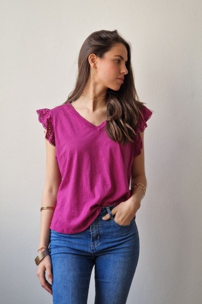 Camiseta cuello pico...