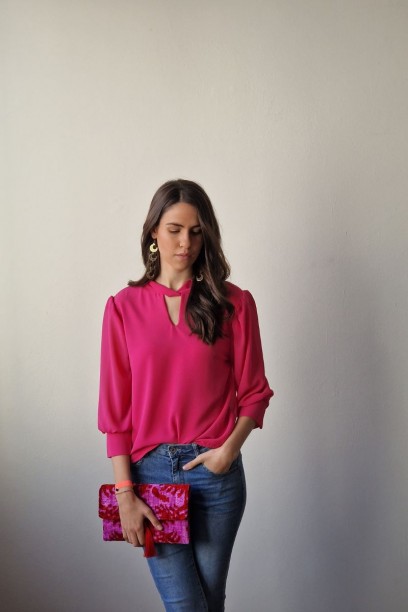 Blusa de mujer de gasa con...