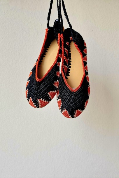 Bailarinas crochet con lazo...