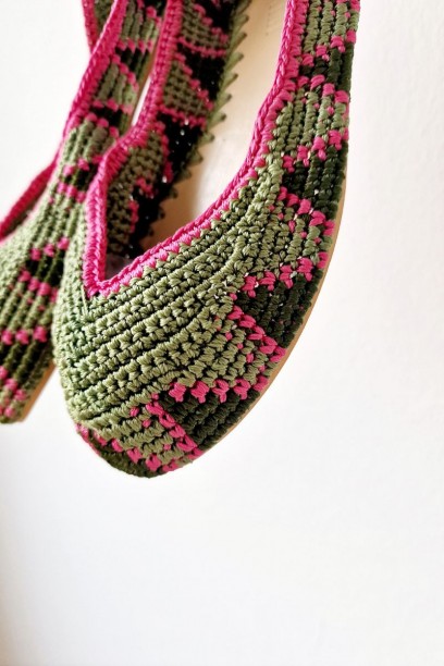 Bailarinas crochet con lazo...