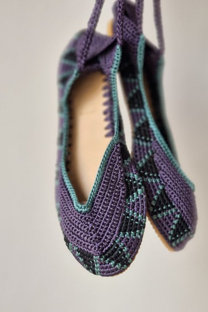 Bailarinas crochet con lazo...