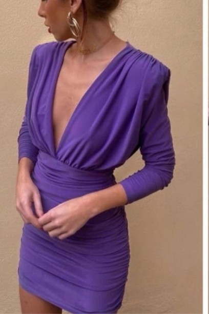 Vestido corto de manga...