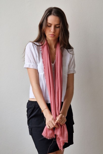 Fular oversize rosa
