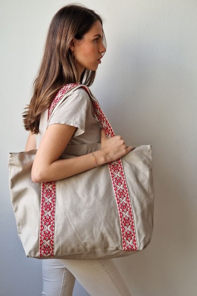 Bolso de playa oversize con...