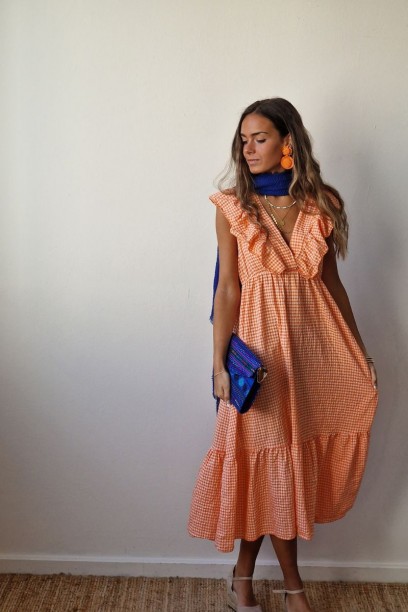 Vestido cuadro vichy cuello...