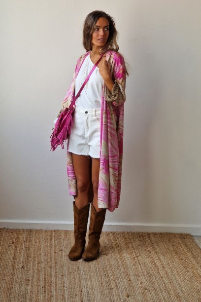 Kimono largo reversible...