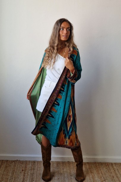 Kimono largo reversible...