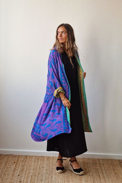Kimono largo reversible...