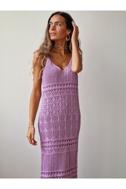 Vestido largo de crochet en...